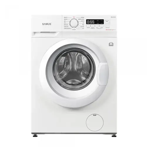 Masina de spalat rufe Samus WSLI-8144,8 Kg, Motor Inverter, Slim, 15 Programe, 1400 rotatii, Clasa energetica A, Termostat reglabil, Program ECO 40-60°C, Blocare acces copii (Alb)