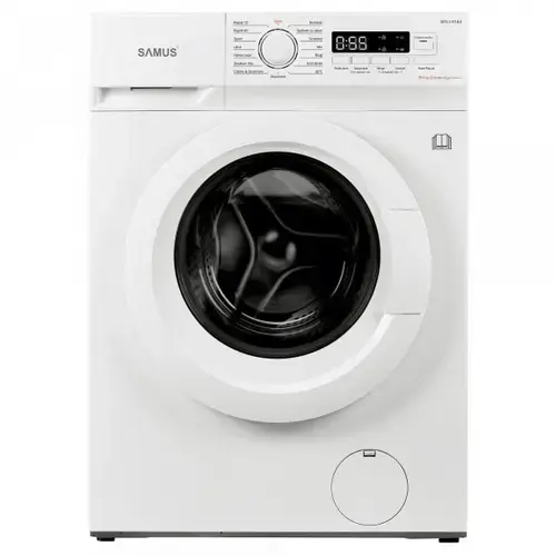 Masina de spalat rufe Samus WSLI-9144, 9 kg, Slim, Motor inverter, 1400 rotatii, 15 programe, Clasa energetica A, Termostat reglabil, Curatare tambur, Blocare acces copii (Alb)