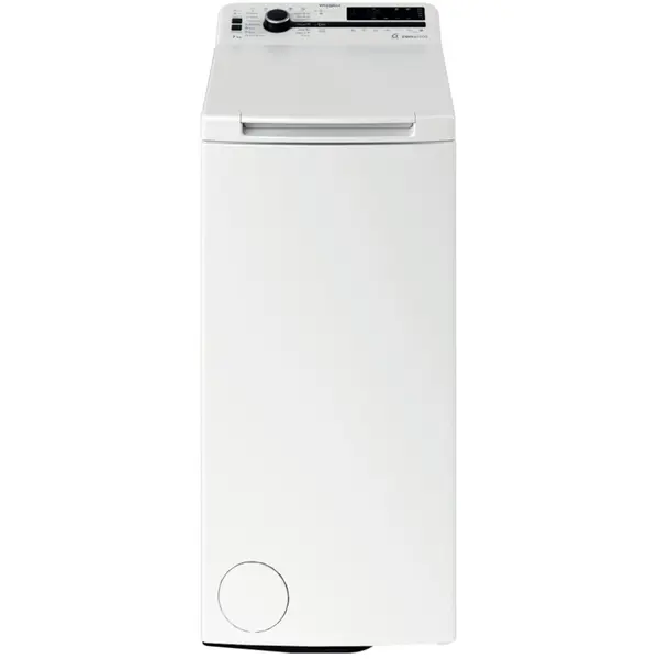 Masina de spalat rufe verticala Whirlpool TDLRB 7232BS EU, 7 kg, 1200 RPM, Clasa D, SoftOpening, Child Lock, Alb, Motor Inverter Zen, Display Digital