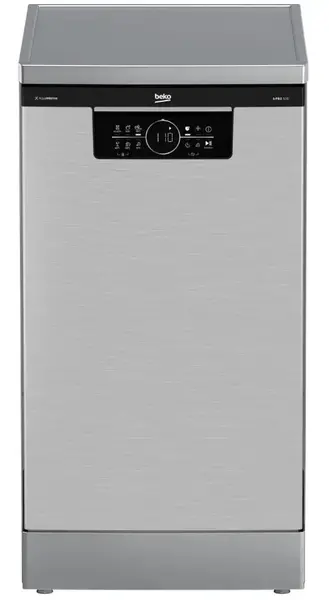 Masina de spalat vase Beko BDFS26046XQ, 10 seturi, 6 programe, HygieneIntense, Clasa C, Motor ProSmart Inverter (Argintiu)