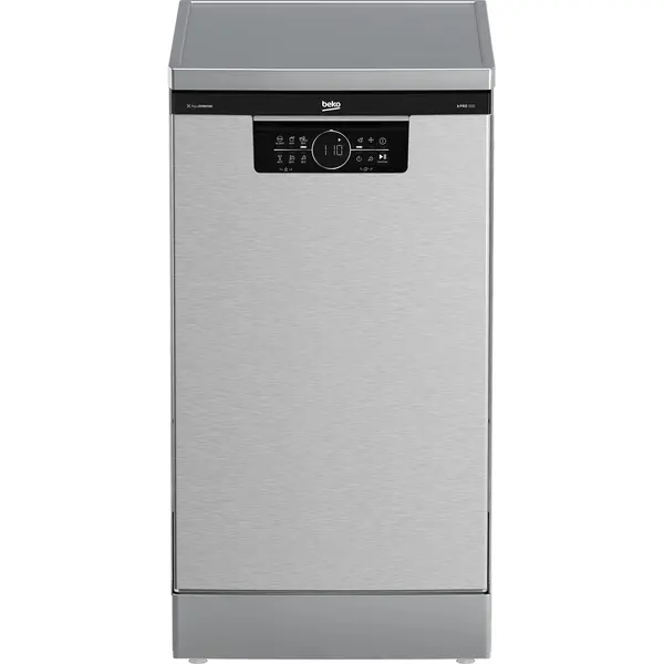 Masina de spalat vase Beko BDFS26050XQ, 10 seturi, 6 programe, Slim, Child Lock, Display LED, ProSmart Inverter, SelfDry, Pearl Inox, Clasa B