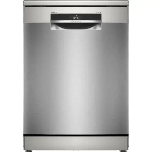 Masina de spalat vase Bosch SMS6ECI15E, 14 seturi, 6 programe, ExtraDry, Silence Plus, Sistem Rackmatic, Home Connect, EcoSilence Drive, Tab-count, Clasa A, 60 cm (Inox anti-amprenta)