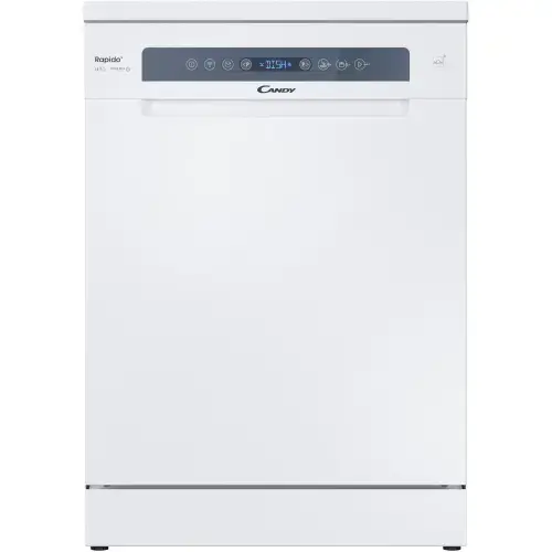 Masina de spalat vase Candy Rapido CF 3C7F0W, 13 seturi, 8 programe, Wi-Fi, Wash & Dry 35', Motor Speed-Drive Inverter, Automatic Open Door, Clasa C, 60cm (Alb)
