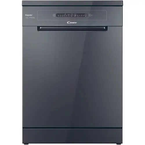 Masina de spalat vase Candy Rapido CF 3E9E0A, 13 seturi, 5 programe, Clasa E, Motor Inverter, Rapid 49’, Maxi Tub, 60 cm (Antracit)