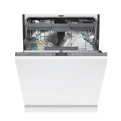 ​Masina de spalat vase complet incorporabila Candy Rapidò CI 6E7F1A, 16 seturi, 8 programe, Motor Speed-Drive Inverter, Conectivitate Wi-Fi si Bluetooth, Clasa energetica E (Alb)​