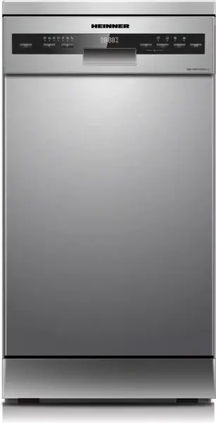 Masina de spalat vase Heinner HDW-FSM45710AXD+++, 10 seturi, Clasa D, Display LED, 7 programe (Argintiu)