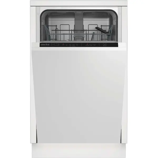 Masina de spalat vase incorporabila Arctic DIS1502, 10 seturi, 5 programe, AquaProtect, Eco50, Mini35, Intensiv 70, Uscare suplimentara, Clasa E