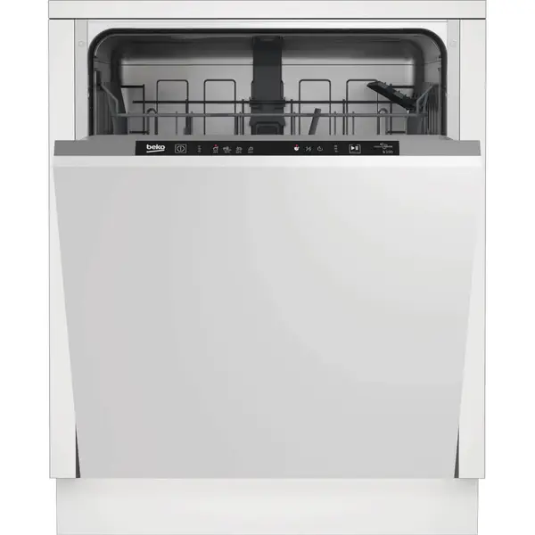 Masina de spalat vase incorporabila Beko BDIN14320, 13 seturi, 4 programe, Hygiene Intense, Indicator sare, Quick&Shine, Mini 30’, Flexible HalfLoad, Alb, Clasa E