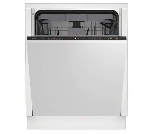 Masina de spalat vase incorporabila Beko BDIN36535, 15 seturi, 6 programe, HygieneIntense, SteamGloss, AquaIntense, Motor ProSmart Inverter, AutoDoor Opening, Touch Button, Cutlery Tray, Clasa C, 60 cm (Alb)