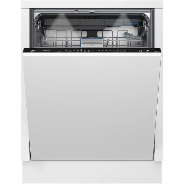 Masina de spalat vase incorporabila Beko BDIN37540WP, 15 seturi, 11 programe, HomeWhiz, SilentWash, Display LED, PowerIntense, TrayWash, SelfDry, Clasa C