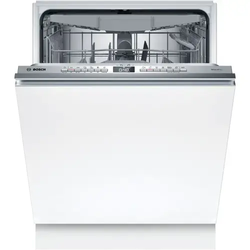 Masina de spalat vase incorporabila Bosch SBH4ECX28E, 14 seturi, 6 programe, ExtraDry, VarioHinge, EcoSilence Drive, Tab-count, Status light, Home Connect, 60 cm, Clasa A (Alb)