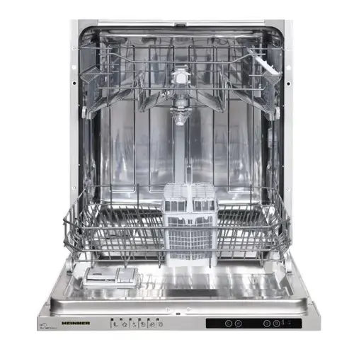 Masina de spalat vase incorporabila Heinner HDW-BI6613AID+++, 13 seturi, 6 programe, Display LED, Aquastop, Clasa D, 60 cm (Alb)
