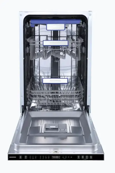 Masina de spalat vase incorporabila Heinner HDW-BIM45710AD+++, 10 seturi, Clasa D, Display LED, 7 programe (Argintiu)