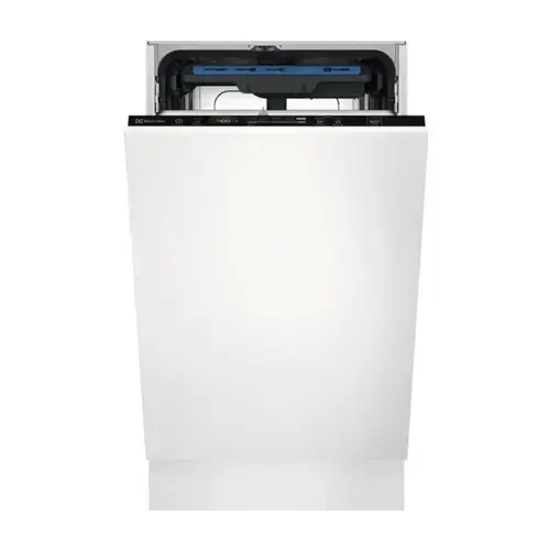 Masina de spalat vase incorporabila slim Electrolux EEM43200L, 10 seturi, GlassCare, Indicator sare, 8 programe, clasa E (Alb)