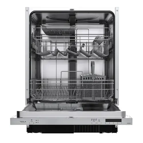 Masina de spalat vase incorporabila Tesla WDI662ME, 14 seturi, 4 programe, 60cm, control electronic (Argintiu)