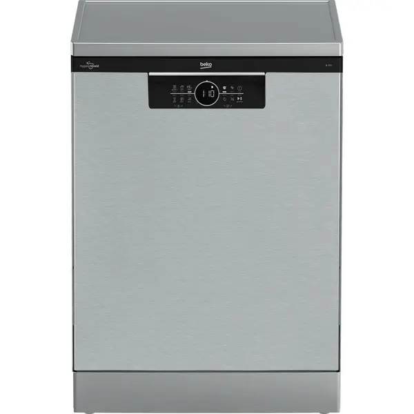 Masina de spalat vase independenta Beko BDFN26530X, 15 seturi, 6 programe, Child Lock, SteamGloss, Half Load, AutoDoor Opening, Pearl Inox, Clasa D