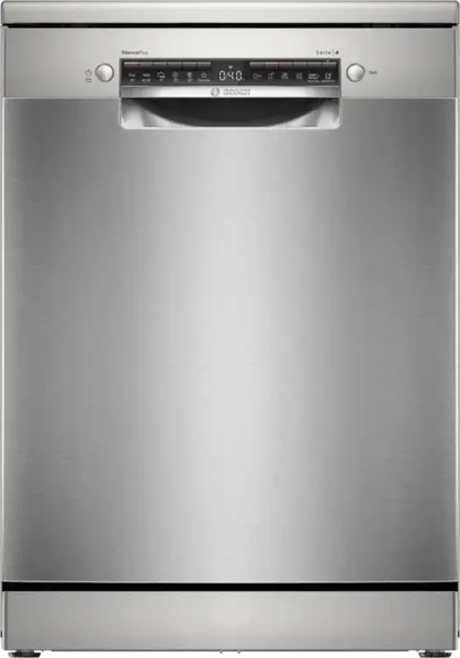 Masina de spalat vase independenta BOSCH 3SMS4EVI00E, Seria 4, 60 cm, Clasa C, anti amprenta, EfficientDry, Sertar Vario, Sistem Rackmatic triplu, Silence Plus (Inox)