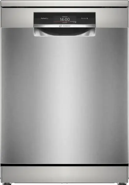 Masina de spalat vase independenta BOSCH SMS8TCI04E, 14 seturi, 8 programe, Clasa A, Display TFT Tactil, EmotionLight (Inox anti-amprenta)