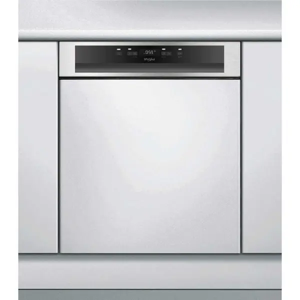 Masina de spalat vase semi-incorporabila Whirlpool WBC 3C34 PF X, 14 Seturi, 8 Programe, Clasa D