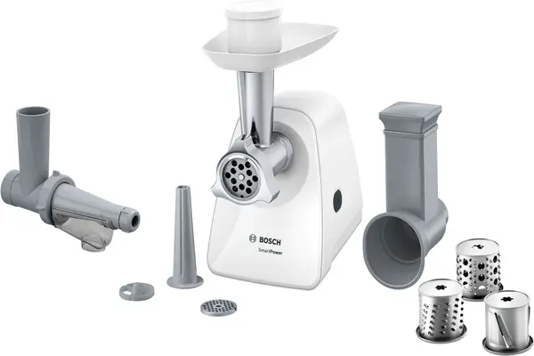 Mașină de tocat carne Bosch - MFW2517W, 350W, 1.7 kg/min, alb