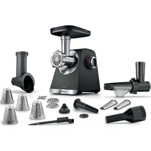 Masina de tocat carne Bosch Seria 6 MultiPower MFWS660B, 2100 W, 3.5 kg/min