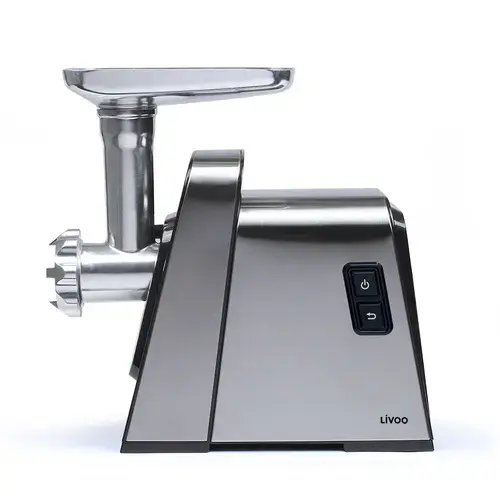 Masina de tocat carne Livoo DOP211,500W, 3 discuri otel inoxidabil, disc pentru biscuiti, palnie carnati, accesoriu kebbe (Negru)
