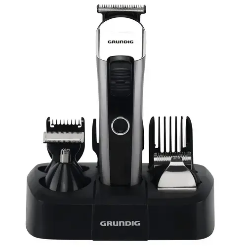 Masina de tuns barba/par Grundig GMS3240, Autonomie 50 min (Negru/Argintiu)