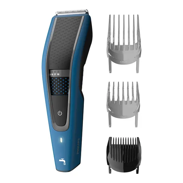 Masina de tuns parul, Philips, 5000 HC5612/15, 3 piepteni, fara fir, Albastru