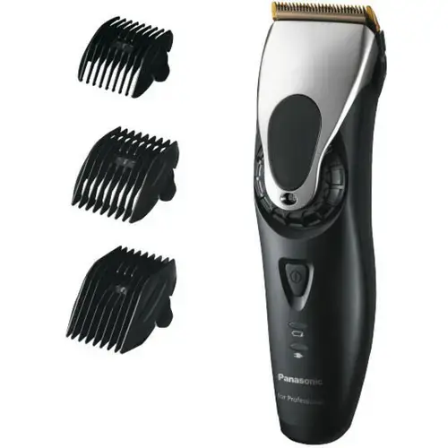 Masina de tuns profesionala Panasonic ER-HGP65K803, design ergonomic, Autonomie 50 minute, 4 trepte tundere (Negru)