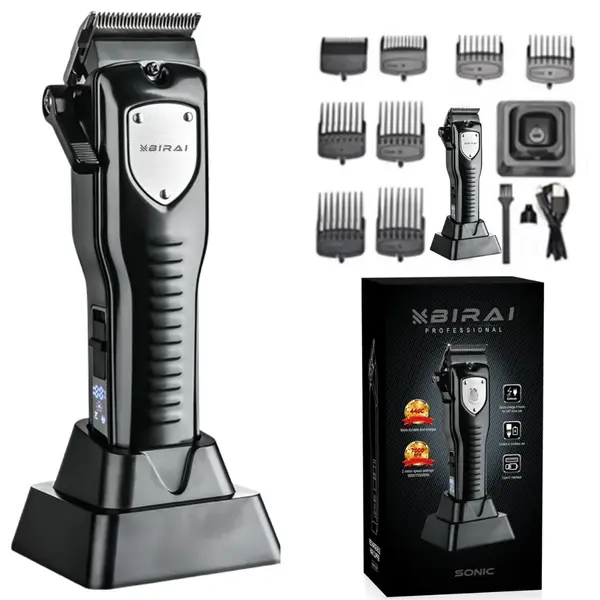 Mașină de Tuns Profesională WMARK Sonic, Motor 7000 RPM, Lame Titan, LED, USB Rapid