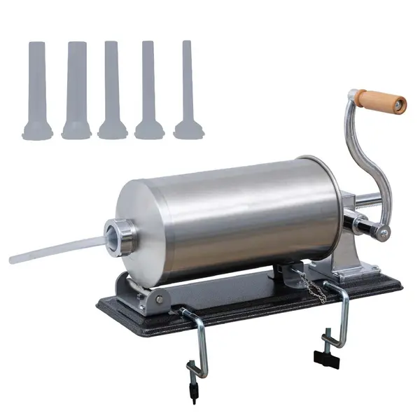 Masina de Umplut Carnati, Inox, 4Kg, orizontal, 5 Palnii Incluse