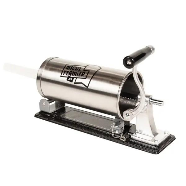 Masina de Umplut Carnati Micul Fermier, 5 kg, Inox, orizontal cu 5 palnii incluse