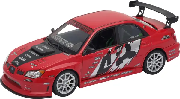 Mașină metalică Welly - Subaru Impreza APR Performance, rosie, 1:24