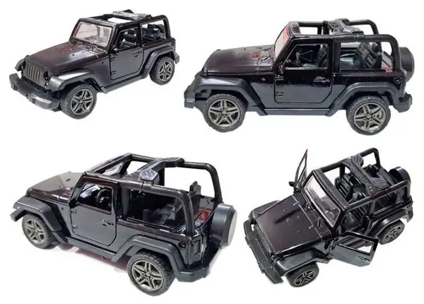 Mașină pentru copii Raya Toys - Jeep, cu muzică și lumini, neagră