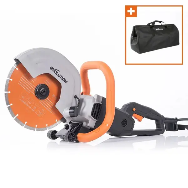 Masina pentru taiat beton, zidarie si piatra 2000W Evolution R255DCT cu disc diamantat de 255mm