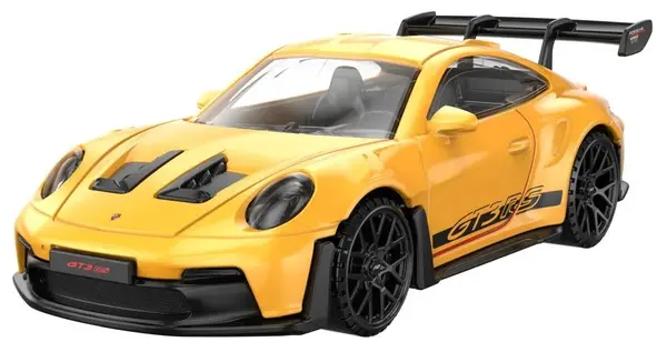 Mașină Rastar Diecast - Porsche 911 GT3 RS, 1:43, galben
