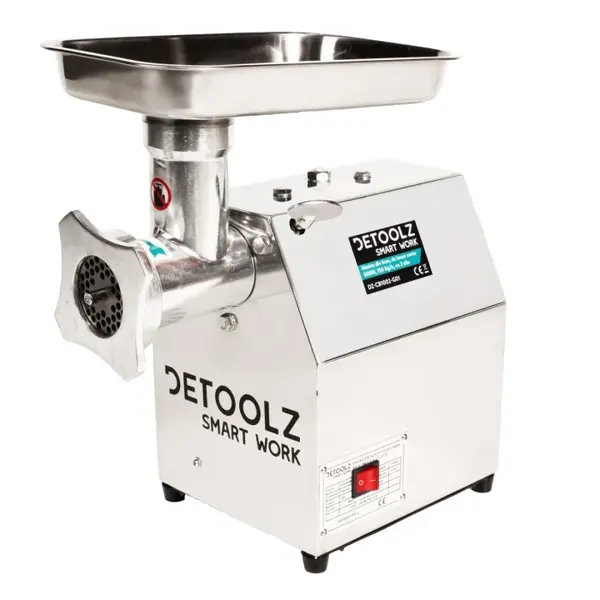 Masina tocat carne Detoolz, 800W, 150 kg h Inox cu 2 site