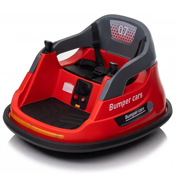 Masinuta busitoare pentru copii, Kinderauto Bumper, telecomanda control parental, 70W 12V, culoare rosie