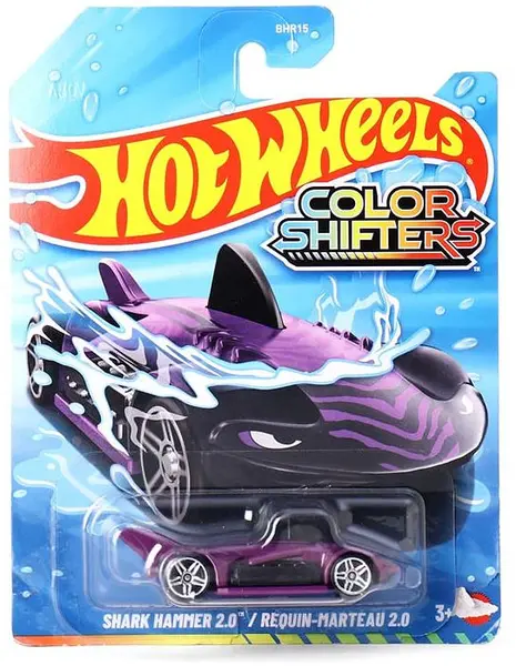 Mașinuță care își schimbă culoarea Hot Wheels Colour Shifters -Shark Hammer 2.0/ Requin-Marteau 2.0, 1:64