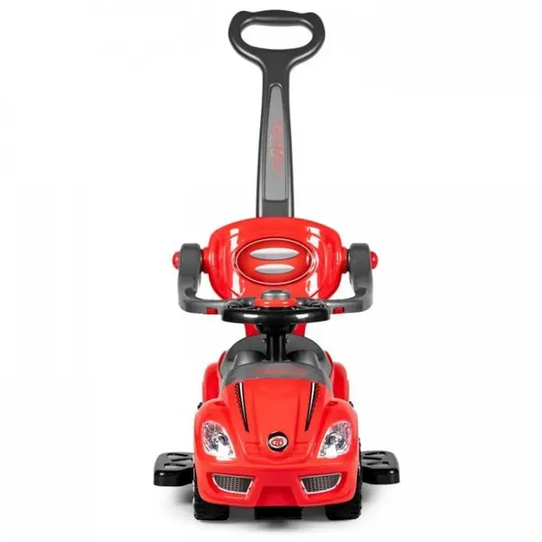 Masinuta copii de impins 3 in 1 Ecotoys 381 rosu, maner parental detasabil, spatiu de depozitare, suport pentru picioare, greutate maxim admisa 25 kg