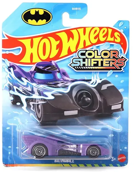 Mașinuță cu schimbare de culoare Hot Wheels Colour Shifters - Batmobile, 1:64, mov