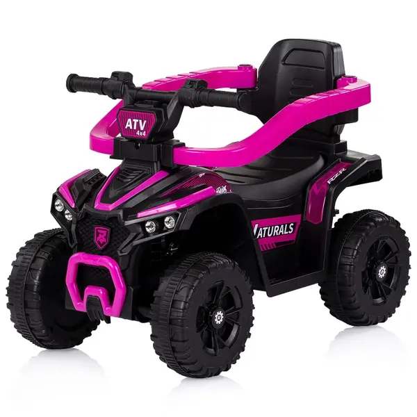Masinuta de impins Chipolino, ATV, maner parental, lumini si sunete, roz KID002235, la doar 195,00 lei