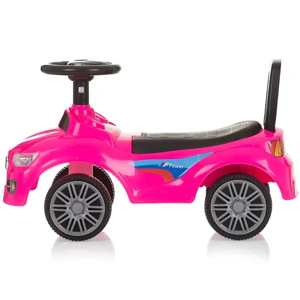 Masinuta de impins Chipolino Sprinter Pink cu spatiu de depozitare, spatar confortabil si volan cu sunete, greutate admisa 25 kg