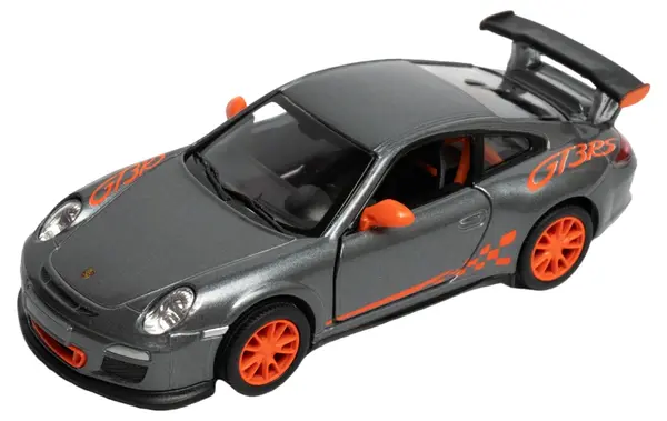 Mașinuță de metal Kinsmart - Porsche 911 GT3 RS 2010, 1:36, gri