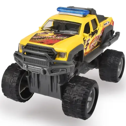 Masinuta Dickie Toys Metal Rally Monster, 150mm (Galben)