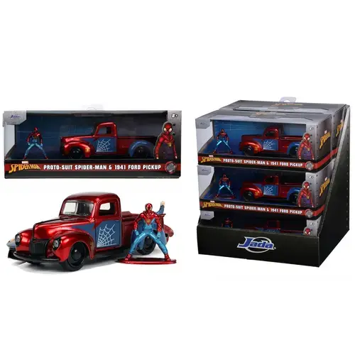 Masinuta diecast Jada Toys cu figurina - Spider-Man, Ford Pick Up 1:32