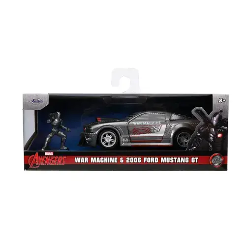 Masinuta diecast Jada Toys - Marvel, Ford Mustang 1:32 si figurina War Machine