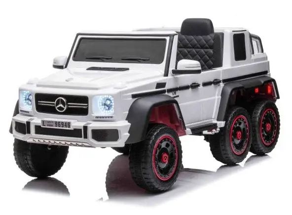 Masinuta electrica copii, Mercedes G63 6x6, 210W, 12V 10Ah, echipare Premium, alba