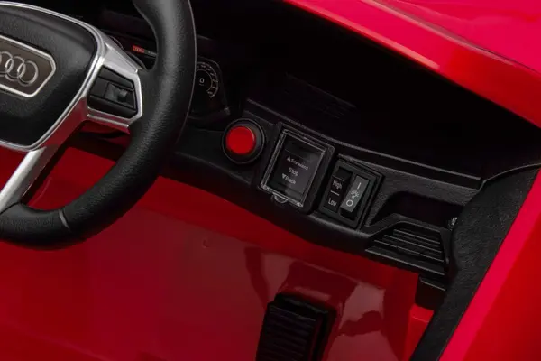 Masinuta electrica pentru copii Audi E-tron GT Red 70W cu echipare premium si licenta, oglinzi retrovizoare, scaun din piele, roti din spuma eva,lumini LED,centura de siguranta,mufa MP3,slot usb,card microSD,bluetooth
