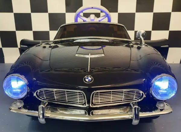 Masinuta electrica pentru copii BMW 507 Negru Metalic, 12V, licenta oficiala, design clasic, telecomanda 2.4G